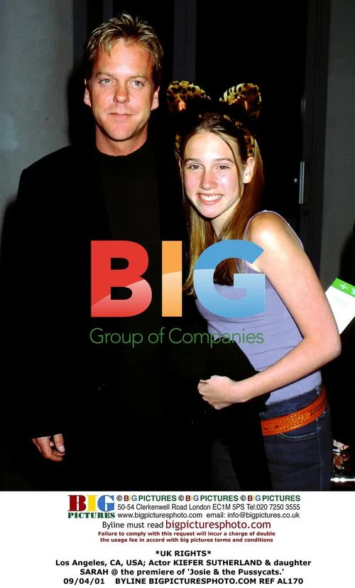 Kiefer Sutherland and daughter Sarah at 'Josie & the Pussycats' premiere