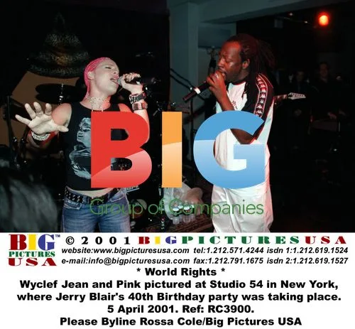 Wyclef Jean and Pink at Studio 54 party