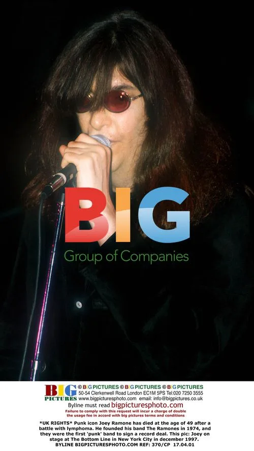 Joey Ramone on stage in 1997