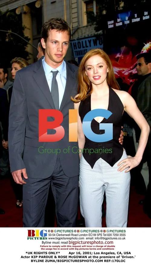 Kip Pardue and Rose McGowan at 'Driven' premiere