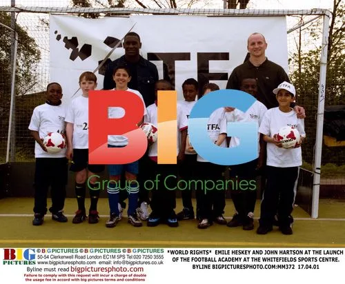 Emile Heskey and John Hartson at Football Academy Launch