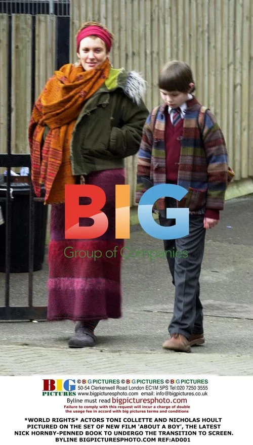 Toni Collette and Nicholas Hoult on 'About a Boy' Set