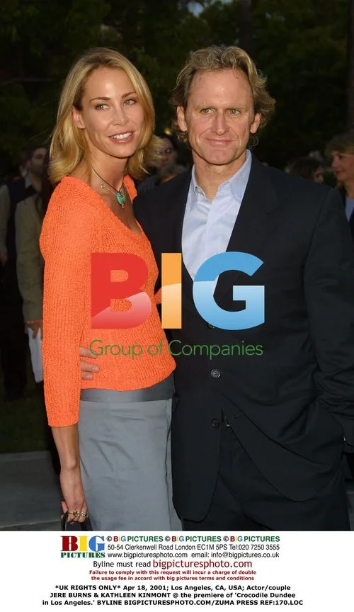 Jere Burns and Kathleen Kinmont at 'Crocodile Dundee' premiere