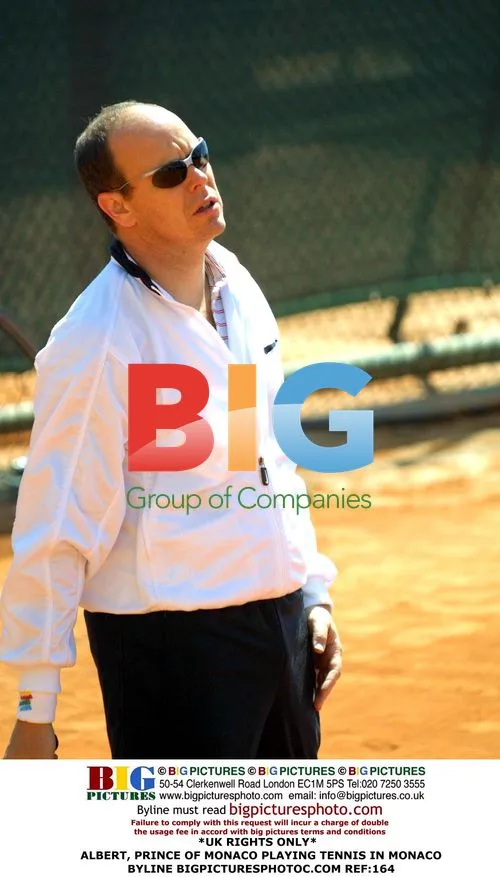 Prince of Monaco Playing Tennis
