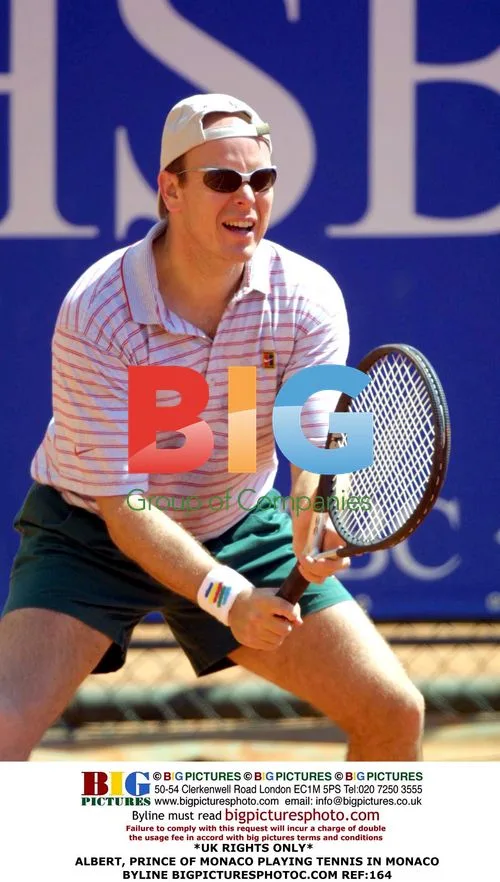 Prince Albert of Monaco Playing Tennis