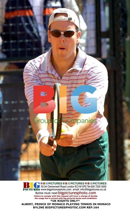 Prince Albert of Monaco Playing Tennis