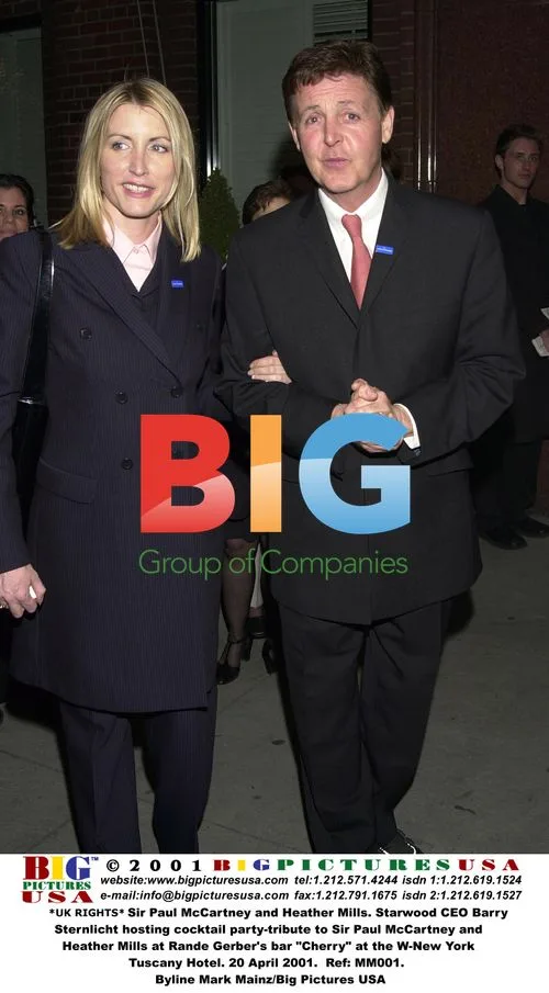 Paul McCartney and Heather Mills at Cocktail Party