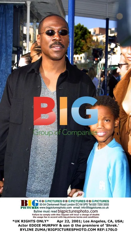 Eddie Murphy & son at 'Shrek' premiere