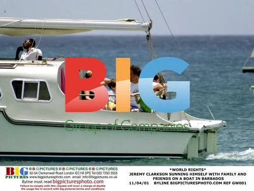 Jeremy Clarkson on Boat in Barbados