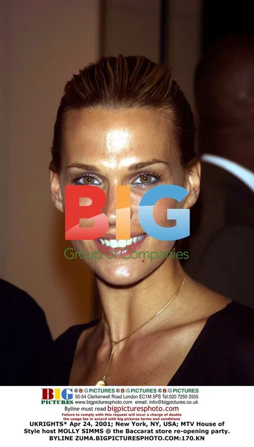 Molly Simms at Baccarat store re-opening party