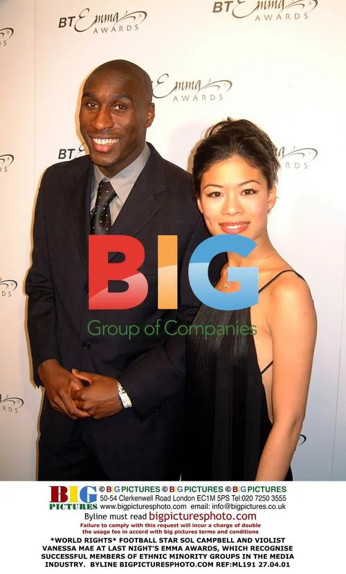 Sol Campbell and Vanessa Mae at EMMA Awards