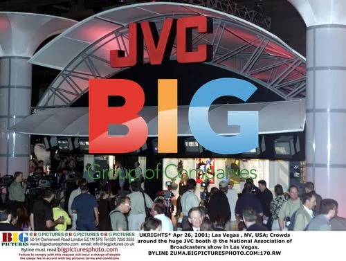 Crowds at JVC Booth at NAB Show in Las Vegas