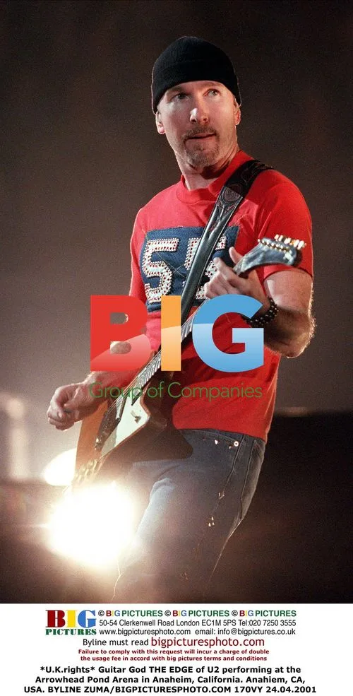 The Edge of U2 Performs in Anaheim, CA