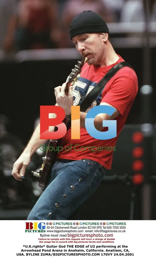 U2's The Edge Performing in Anaheim