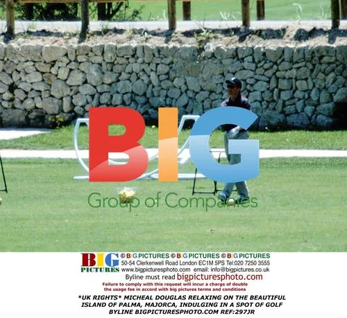Micheal Douglas Golfing in Palma, Majorca