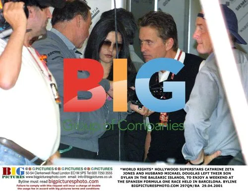 Cathrine Zeta Jones and Michael Douglas at Spanish F1 Race