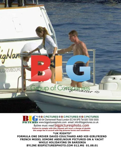 Coulthard and Abdelnour on Yacht in Sardinia