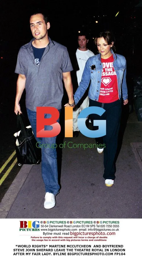 Martine McCutcheon and boyfriend leave theatre
