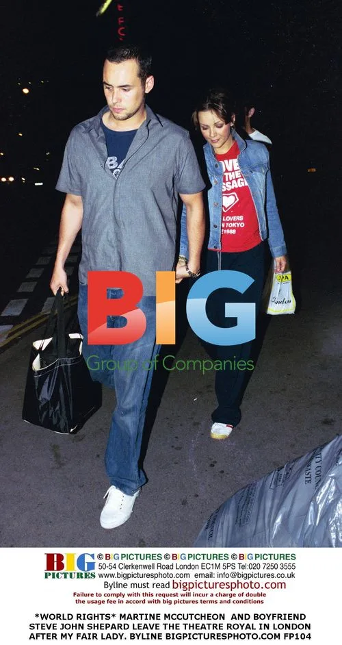 Martine McCutcheon and boyfriend leave theatre