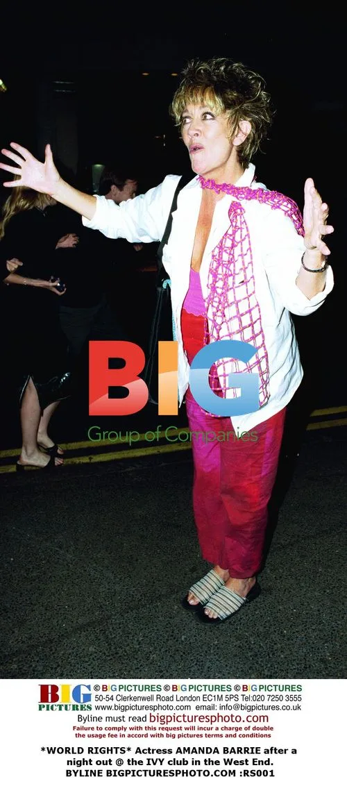 Amanda Barrie after night out at Ivy club