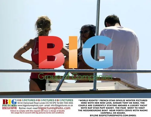 Ophilie Winter and Tony De Niro on Yacht with Puff Daddy