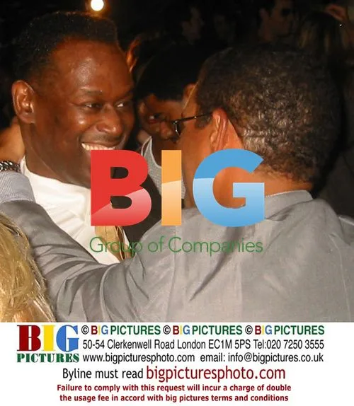Luther Vandross & Brian Gumbel at New Album Party