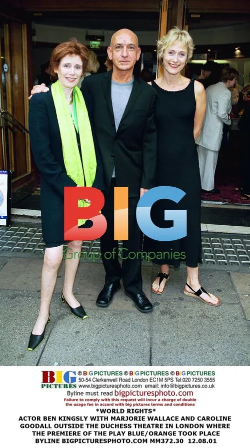 Ben Kingsley, Marjorie Wallace and Caroline Goodall at Blue/Orange Premiere
