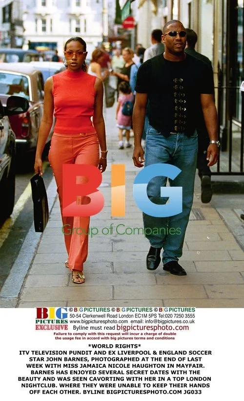 John Barnes with Miss Jamaica Nicole Haughton