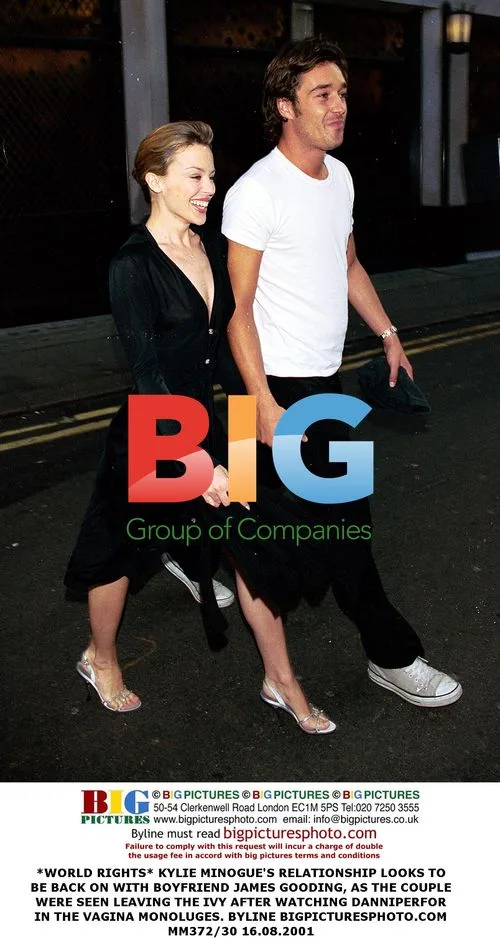 Kylie Minogue and James Gooding at The Vagina Monologues