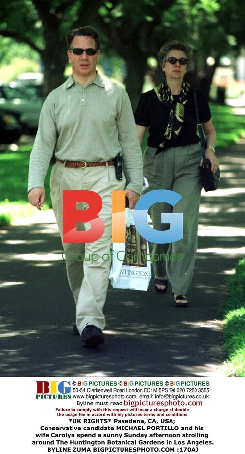 Michael Portillo and wife stroll Huntington Botanical Gardens