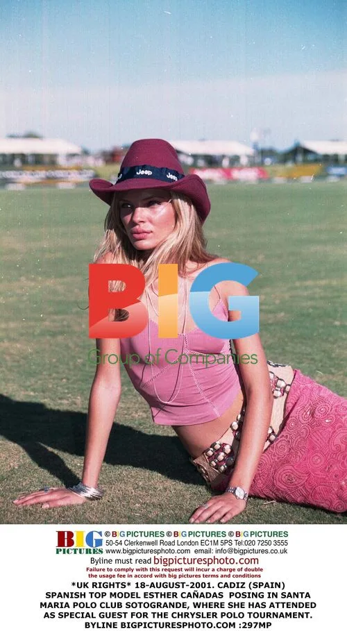 Spanish Model Esther Caadas Poses at Polo Event