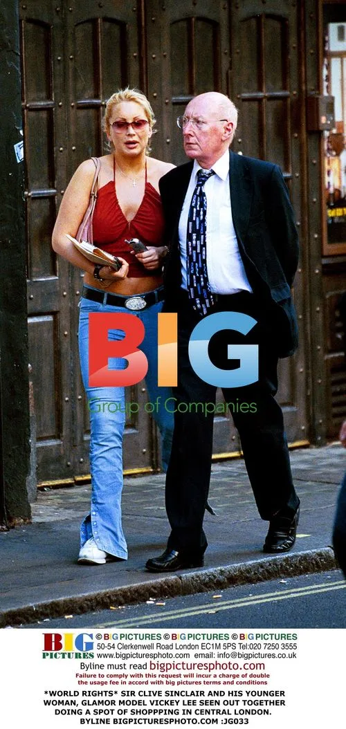 Sir Clive Sinclair and Vickey Lee shopping in London