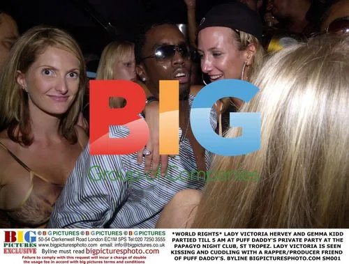 Lady Victoria Hervey and Gemma Kidd at Puff Daddy's party