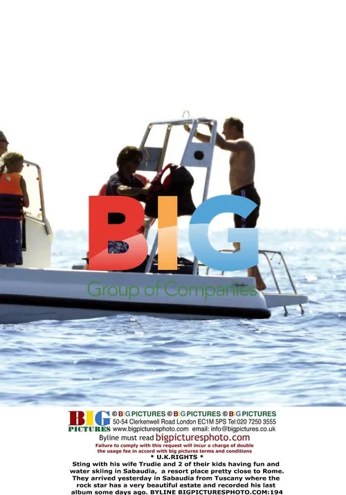 Sting and Family Water Skiing in Italy
