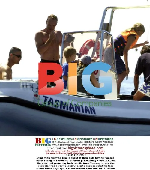 Sting and Family Water Skiing in Italy