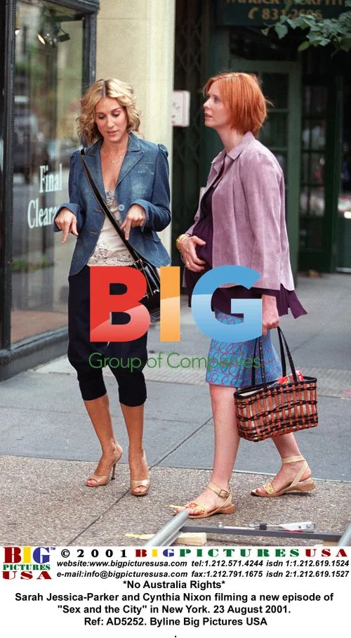 SJP and Cynthia Nixon on 'Sex and the City' set