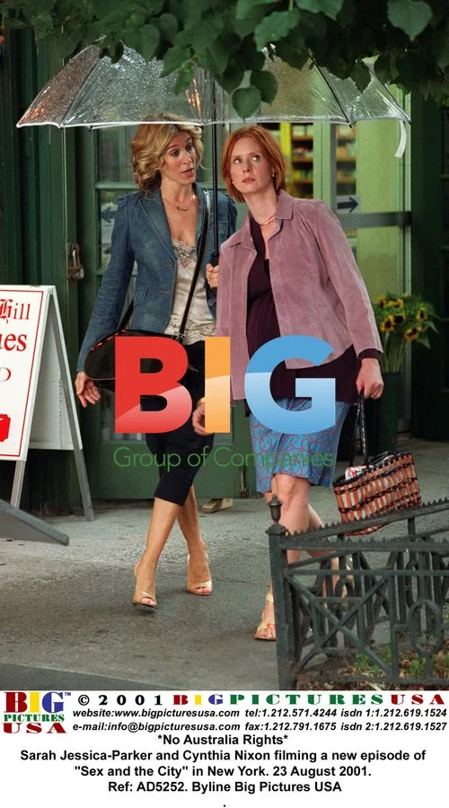 Sarah Jessica-Parker and Cynthia Nixon film "Sex and the City"