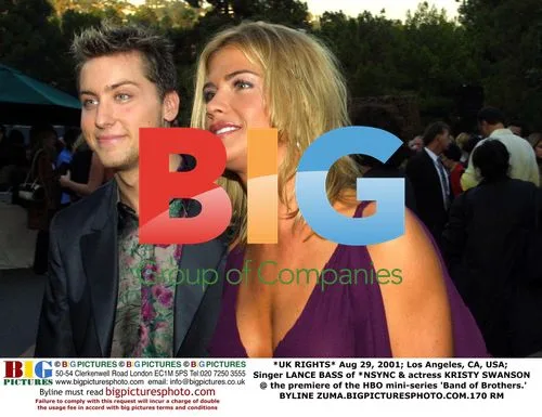 LANCE BASS and KRISTY SWANSON at 'Band of Brothers' premiere