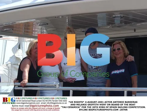 Antonio Banderas and Melanie Griffith on Boat