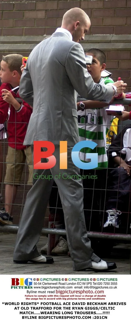 David Beckham at Old Trafford for Giggs/Celtic Match
