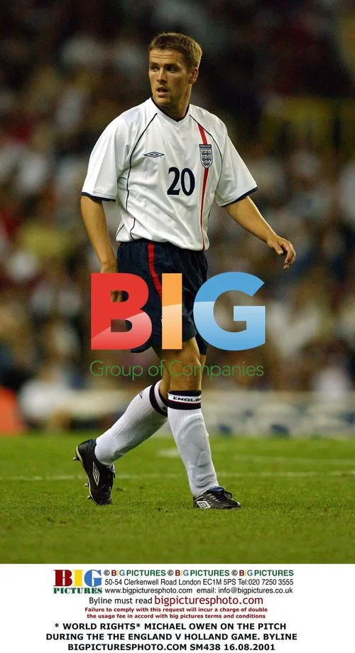 Michael Owen on the pitch during England v Holland