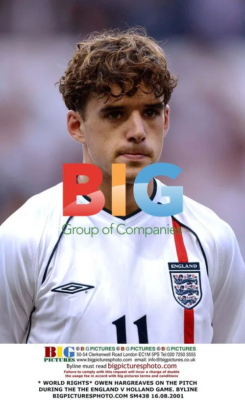 Owen Hargreaves on Pitch During England v Holland