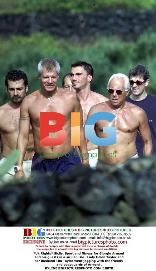 Armani and Guests Jog in Sicily