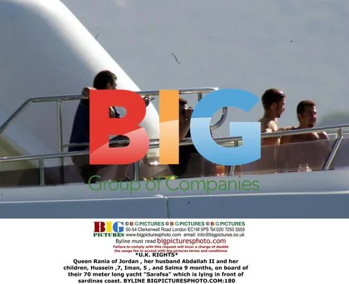 Queen Rania and Family on Yacht