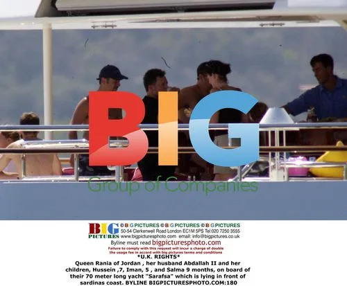 Queen Rania and Family on Yacht