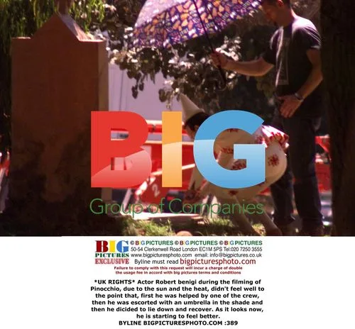Robert Benini takes break during Pinocchio filming