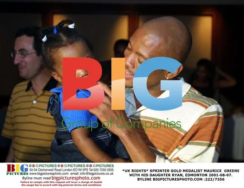 Maurice Greene and daughter Ryan in Edmonton