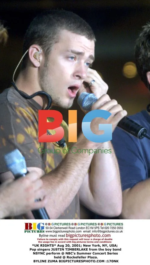 Justin Timberlake of NSYNC performs at NBC summer concert