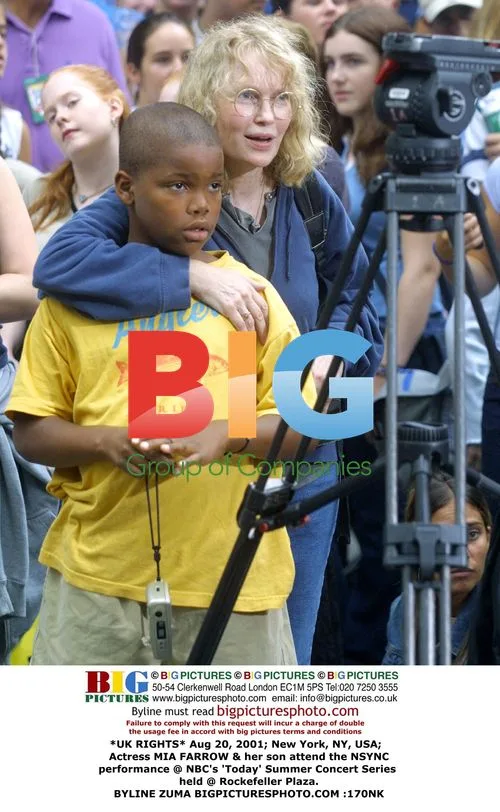 Mia Farrow & Son at NSYNC Concert