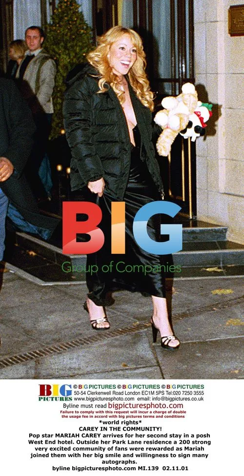 Mariah Carey Greets Fans at West End Hotel